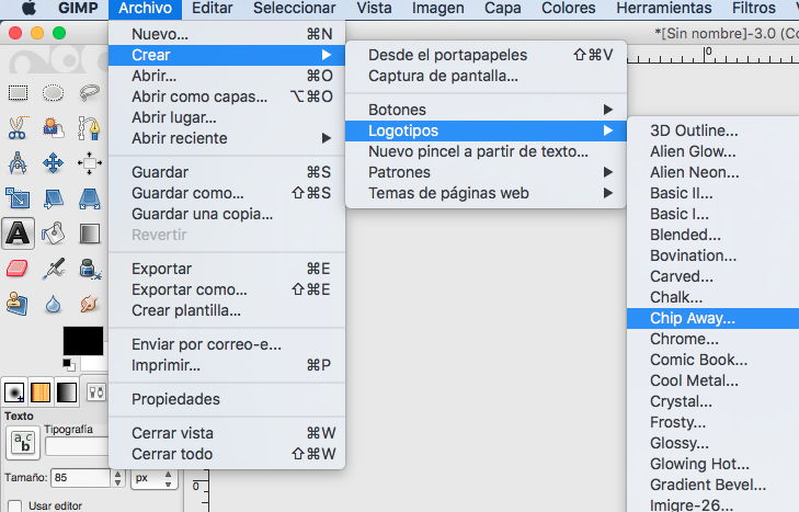 Cómo crear un logotipo en Gimp