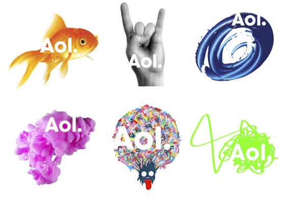 Diseño de logotipos: ejemplo logotipo AOL